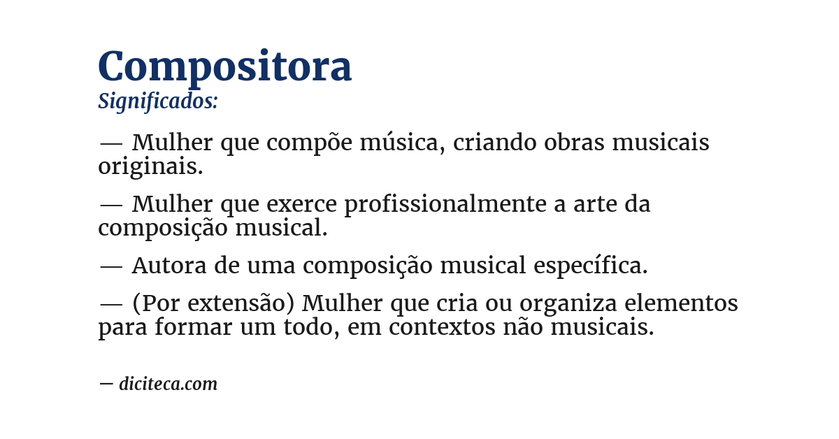 Significado de compositora