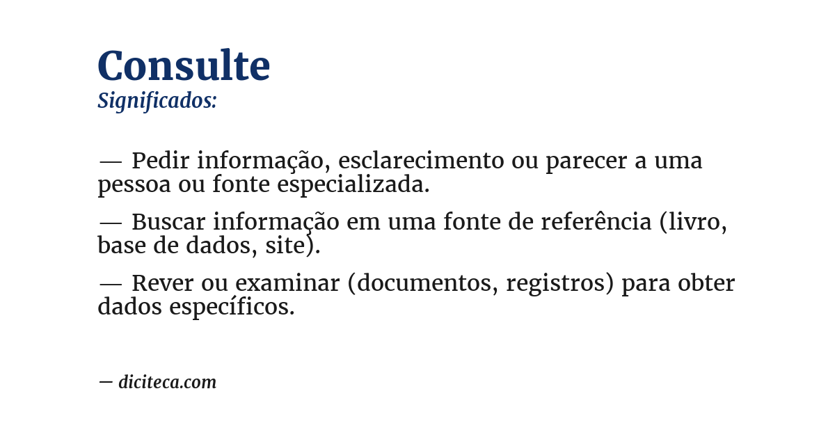 Significado de consulte