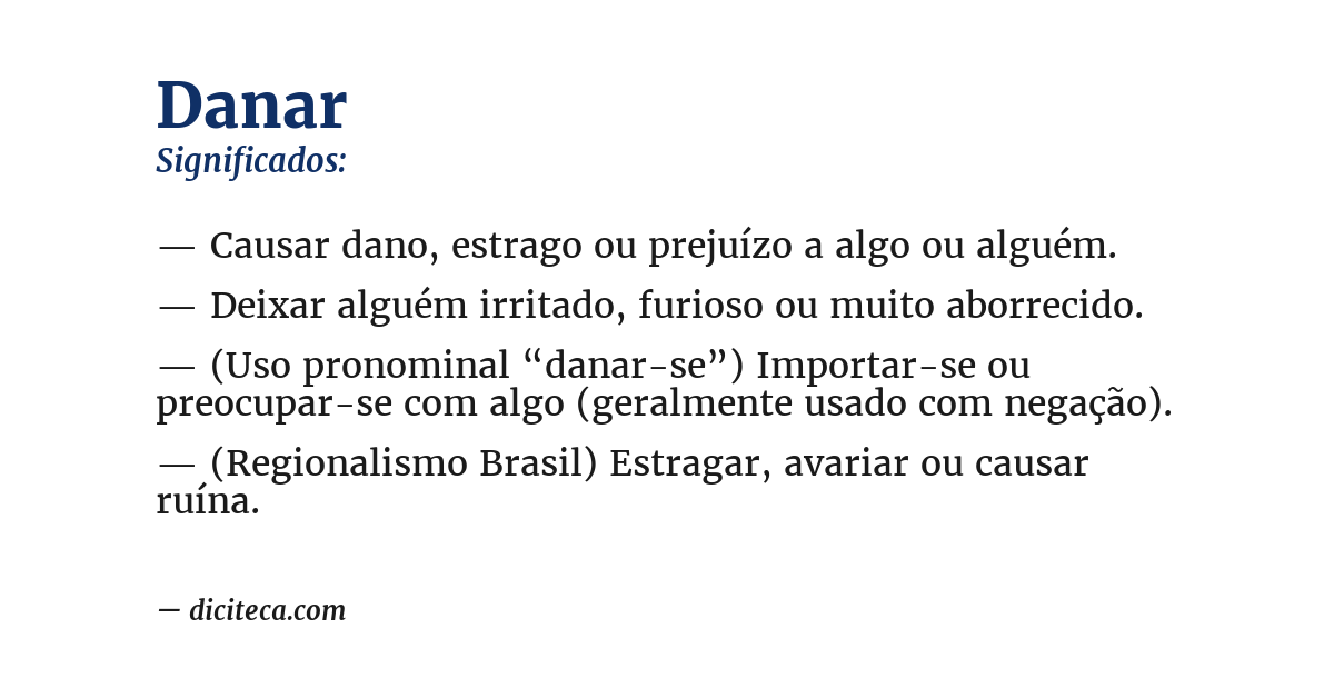 Significado de danar