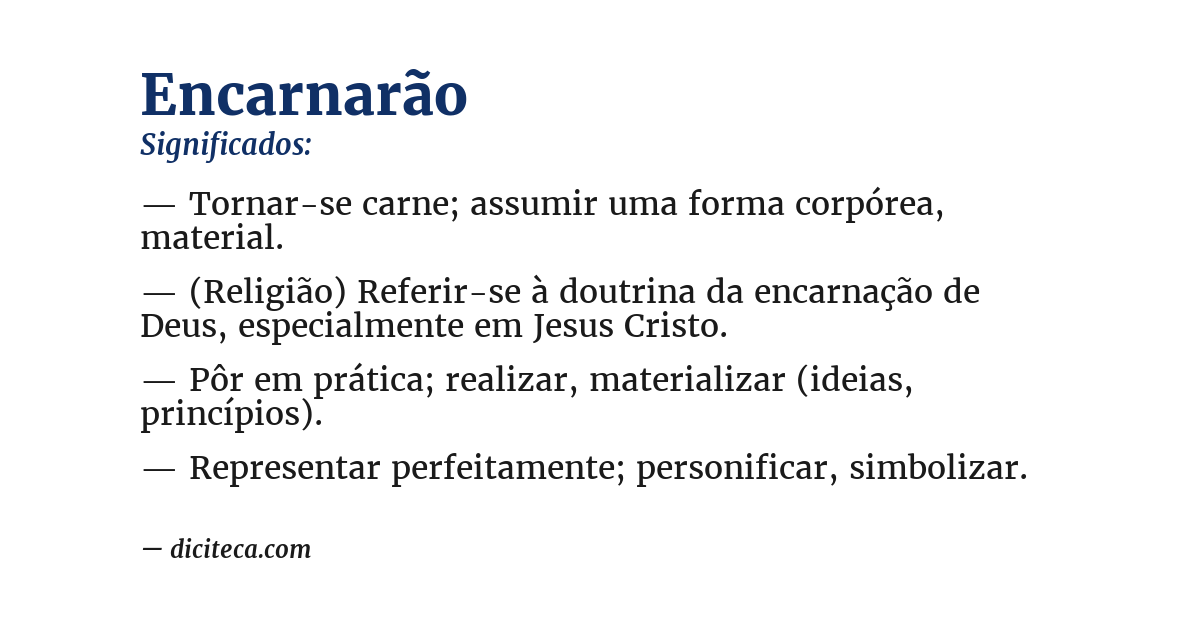 Significado de encarnarão