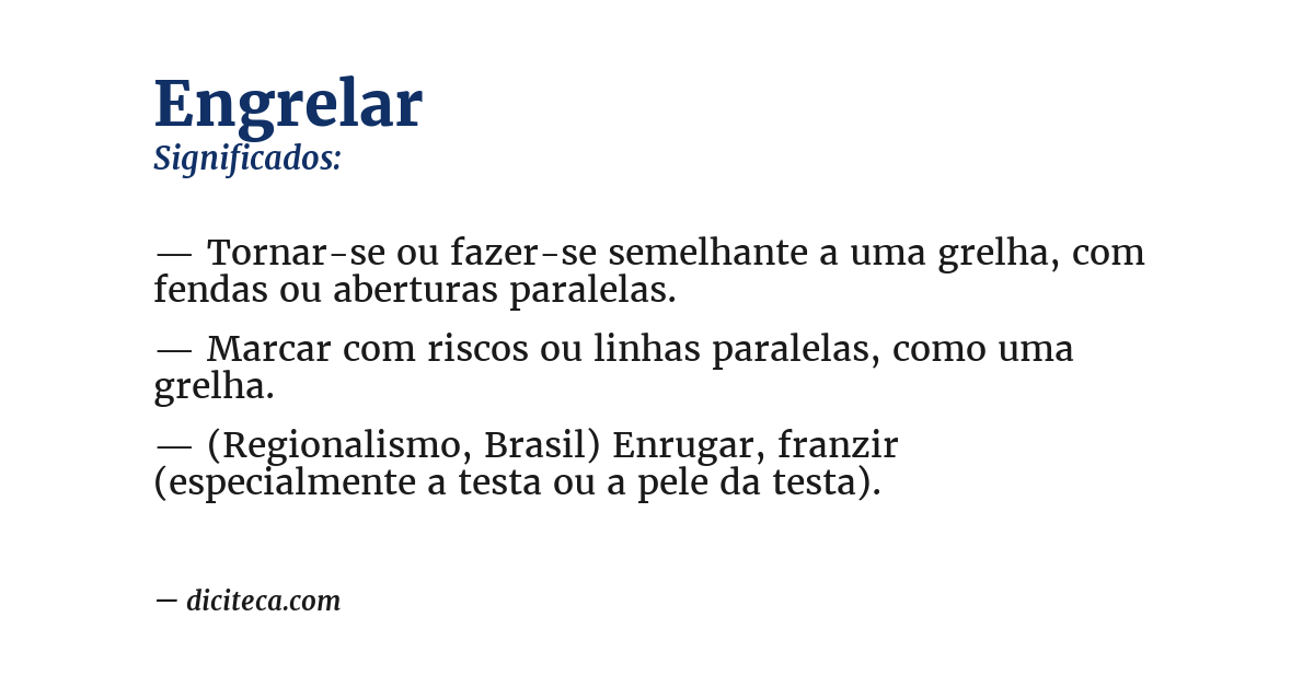 Significado de engrelar
