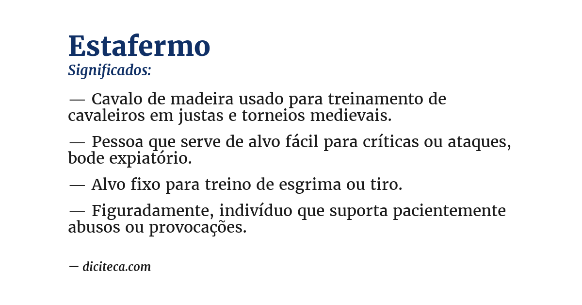 Significado de estafermo