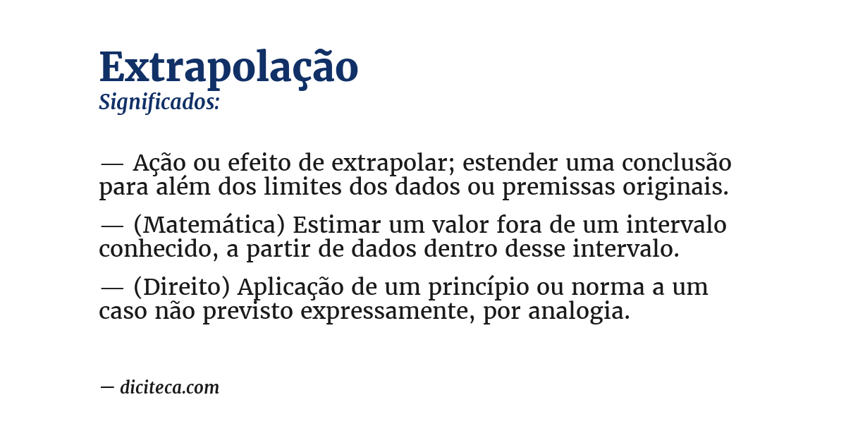 Significado de extrapolação
