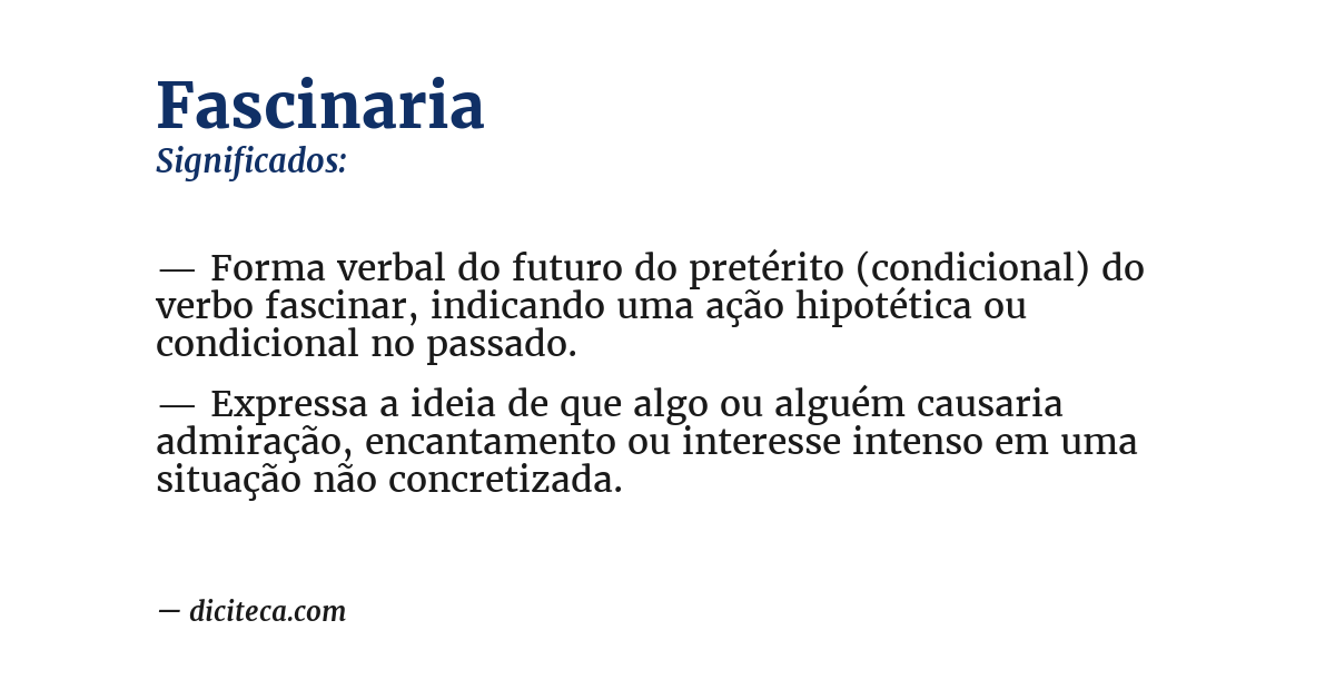 Significado de fascinaria