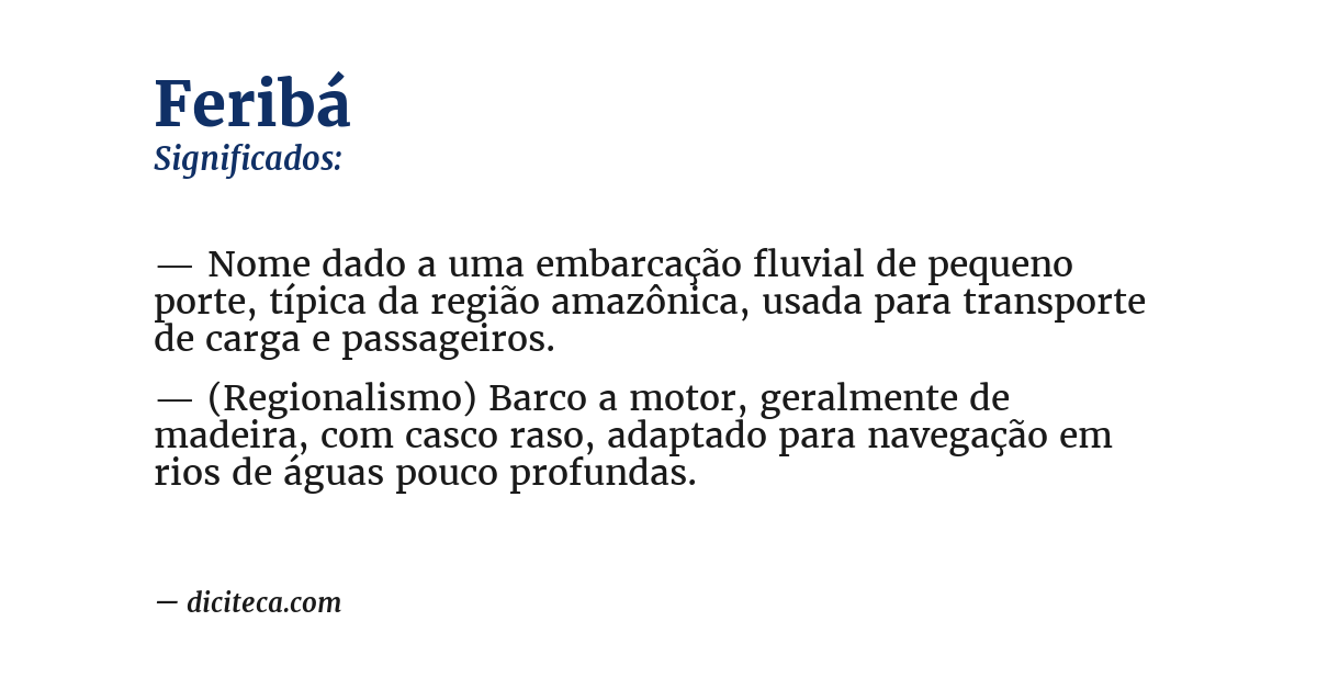 Significado de feribá