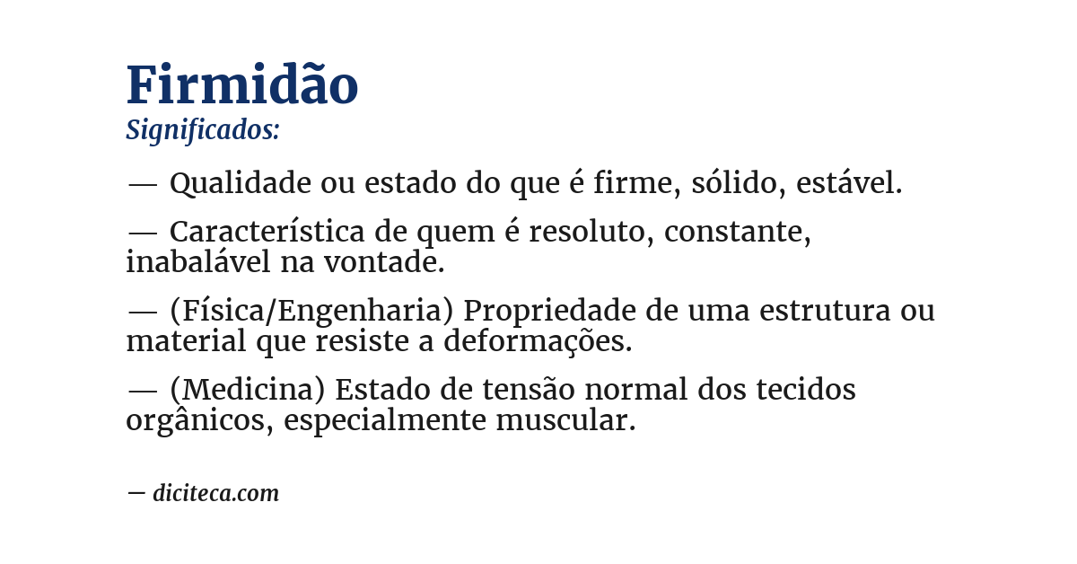 Significado de firmidão