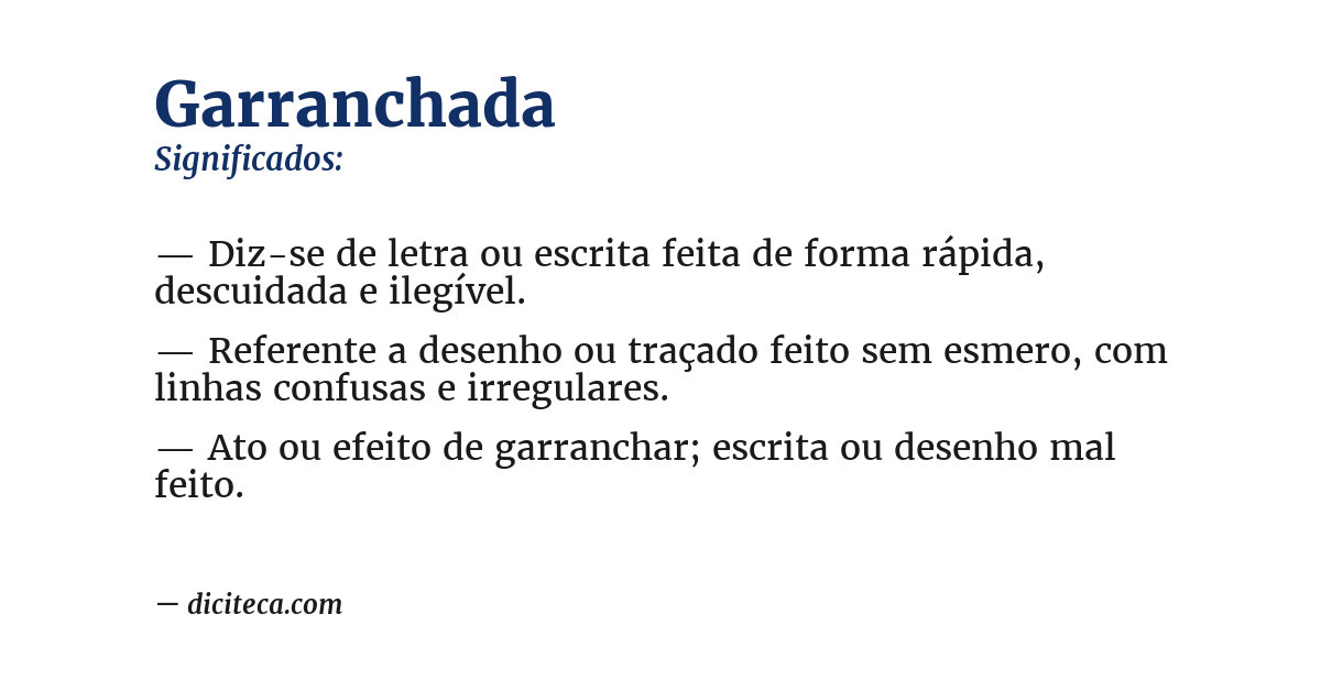 Significado de garranchada