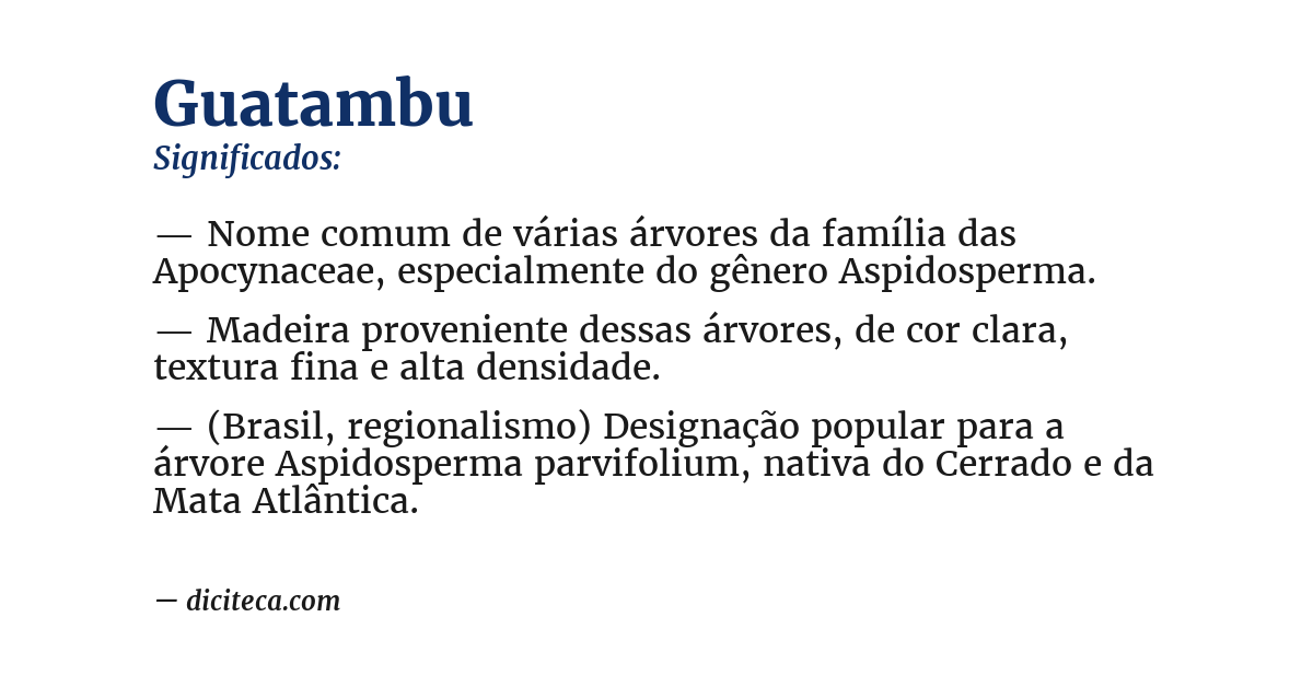 Significado de guatambu