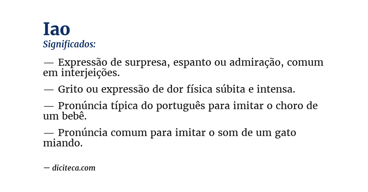 Significado de iao