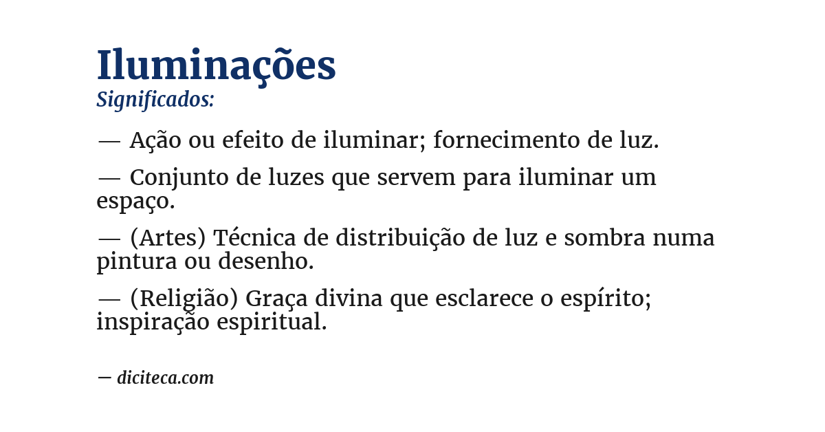 Significado de iluminações