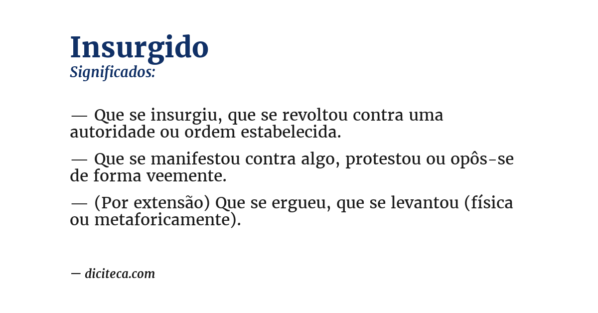 Significado de insurgido