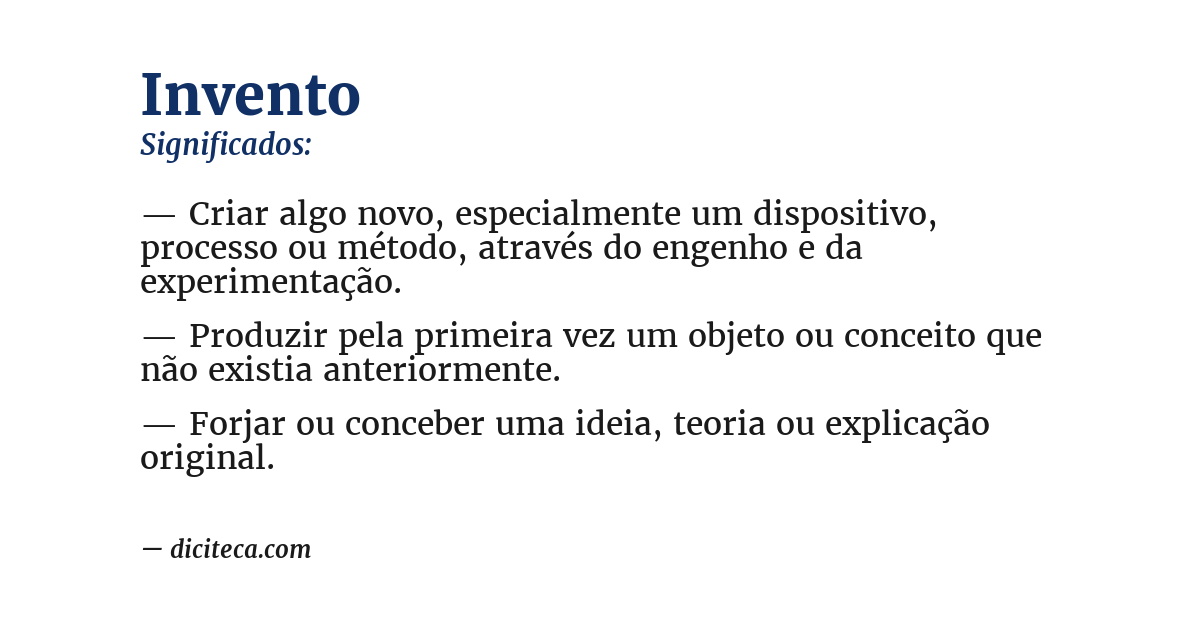 Significado de invento