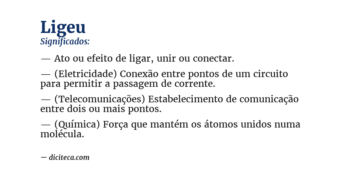 Significado de ligeu