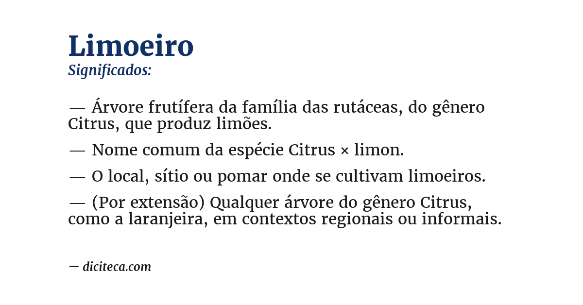 Significado de limoeiro