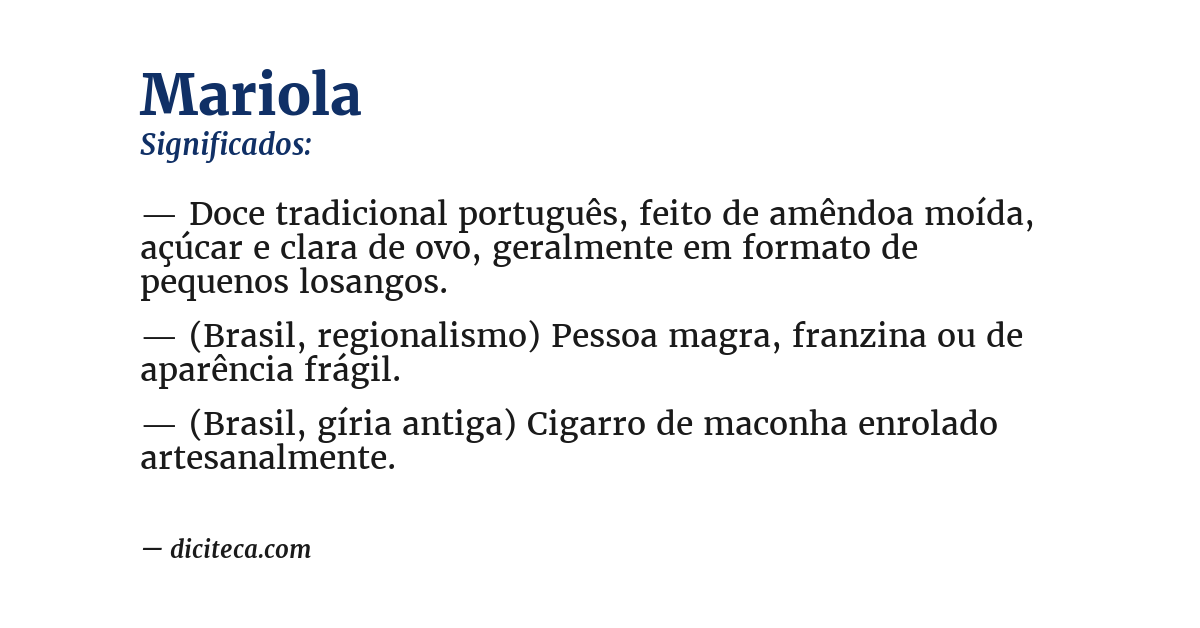Significado de mariola