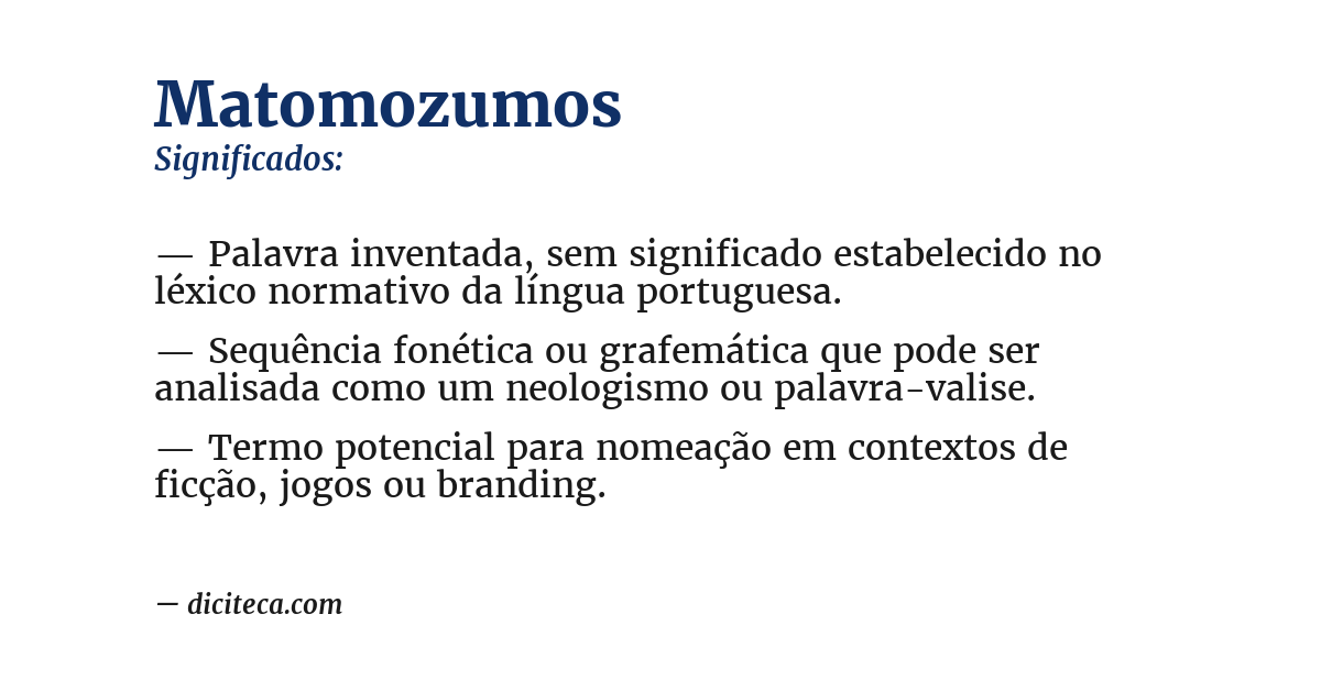 Significado de matomozumos