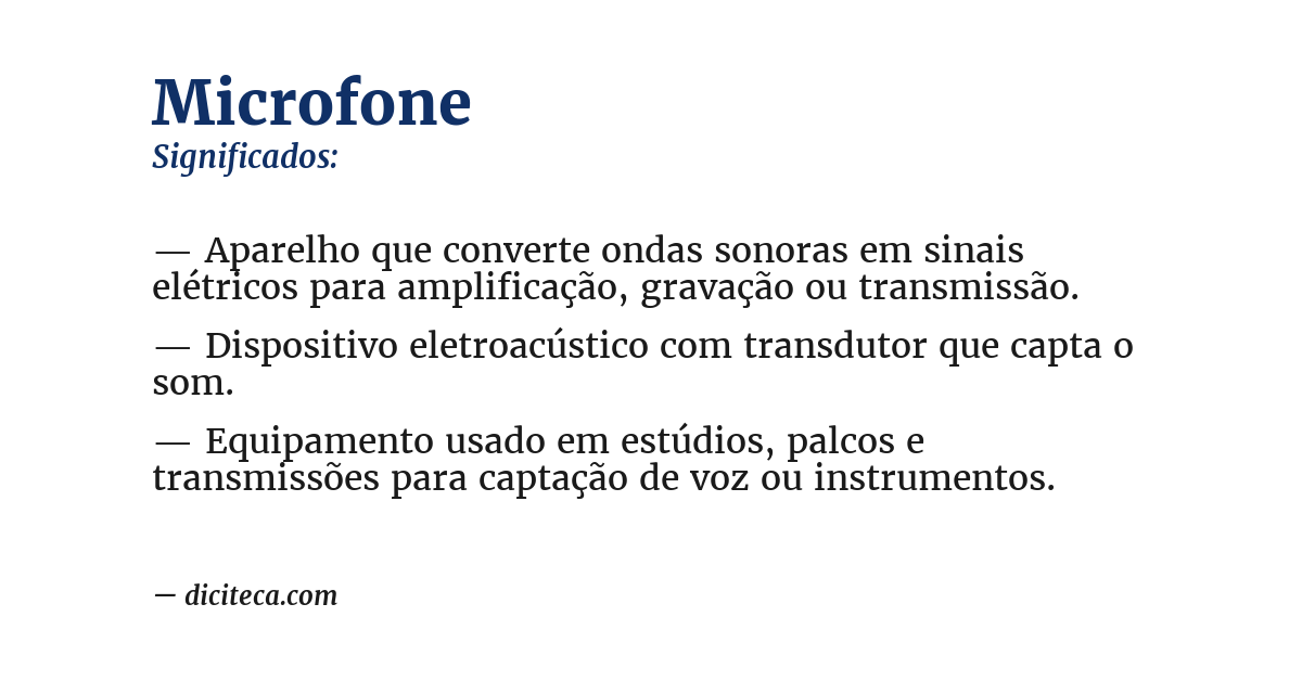 Significado de microfone