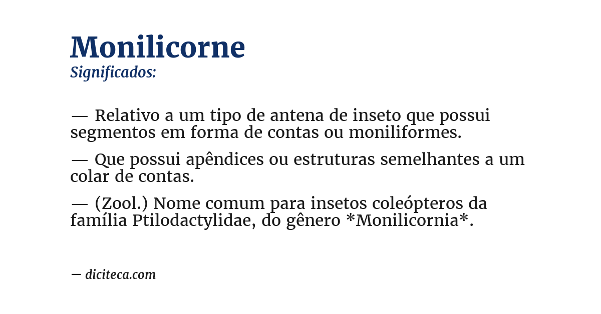 Significado de monilicorne