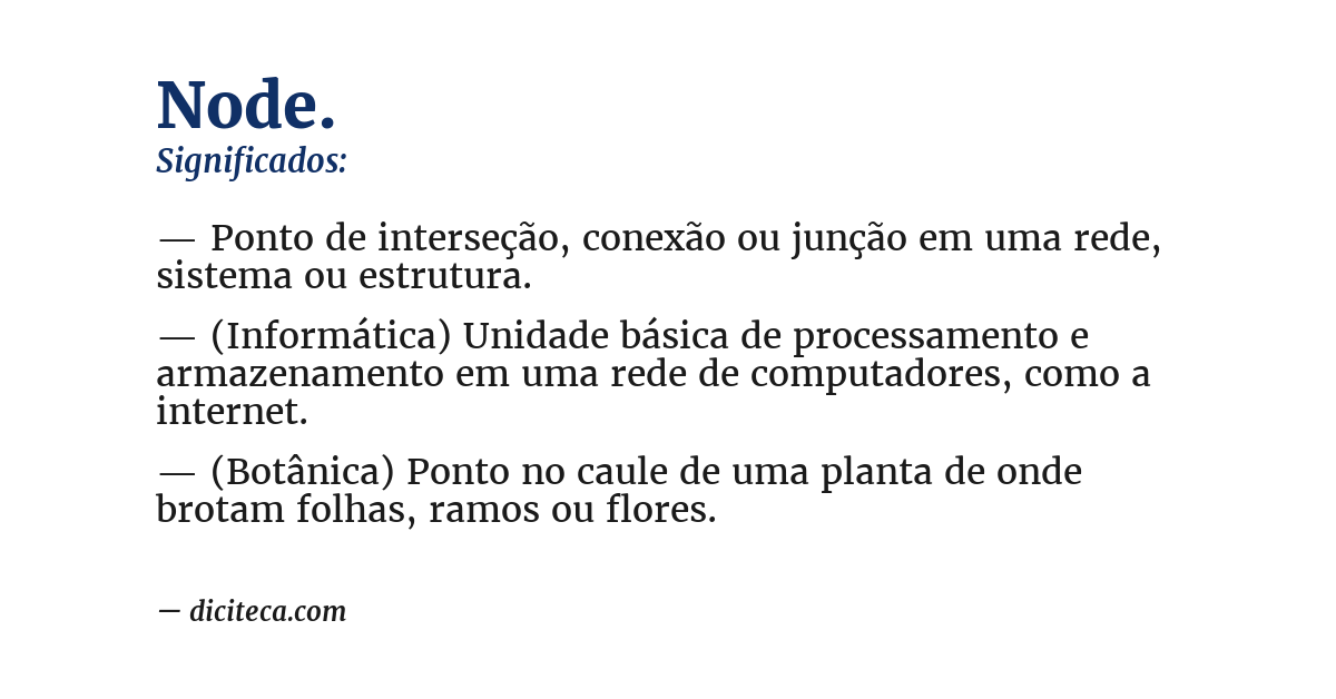 Significado de node.