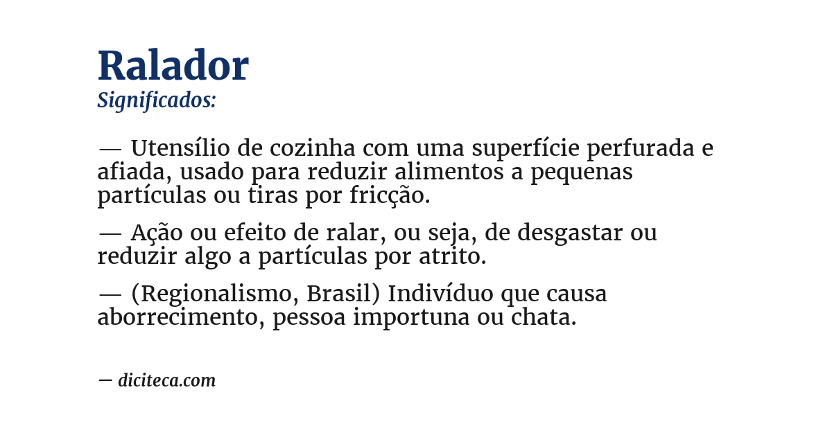 Significado de ralador