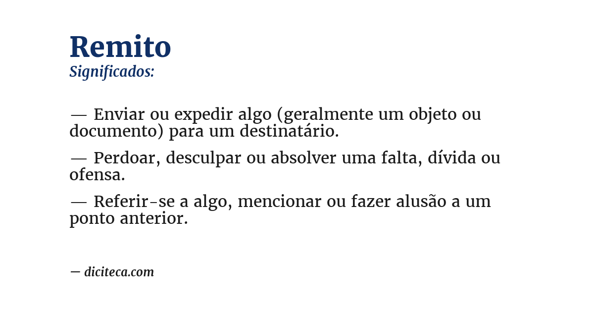 Significado de remito