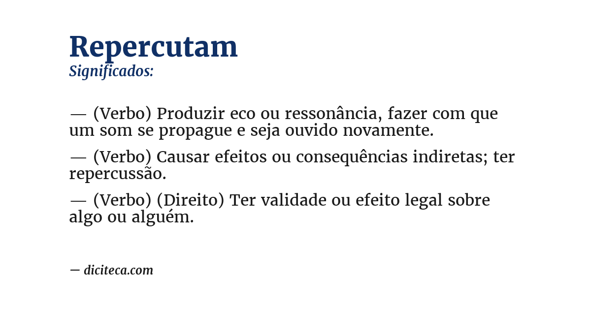 Significado de repercutam