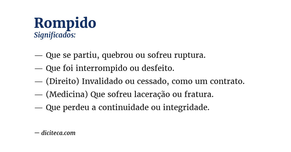 Significado de rompido