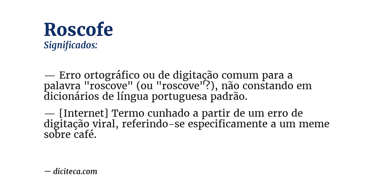 Significado de roscofe