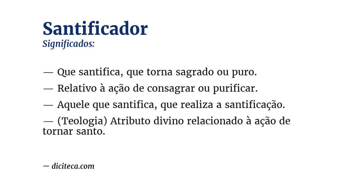Significado de santificador