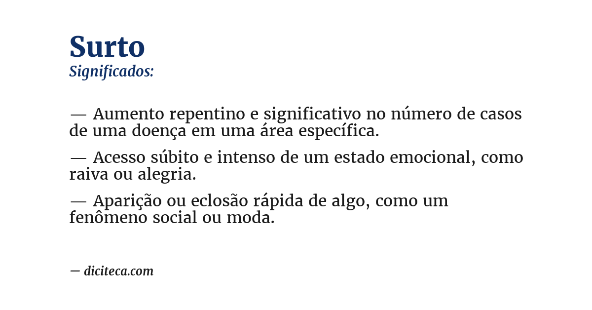 Significado de surto