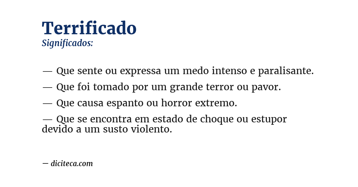 Significado de terrificado