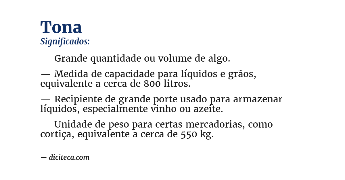 Significado de tona