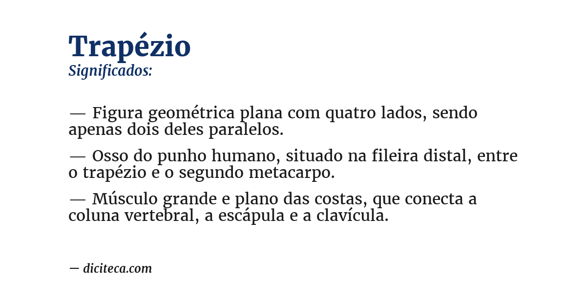 Significado de trapézio