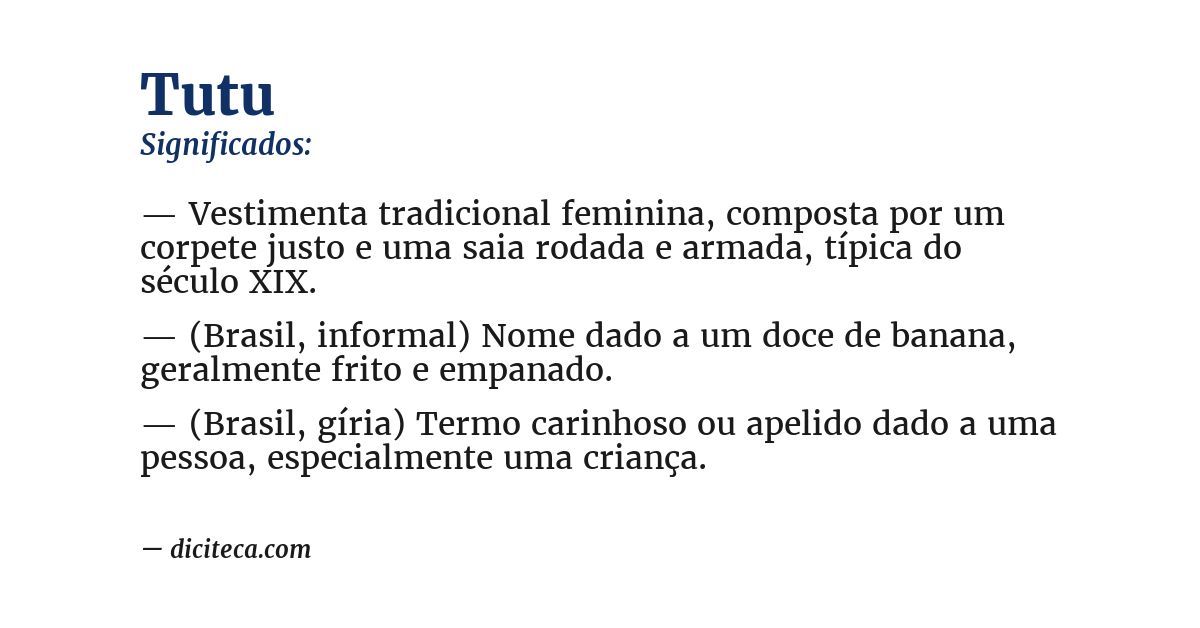 Significado de tutu