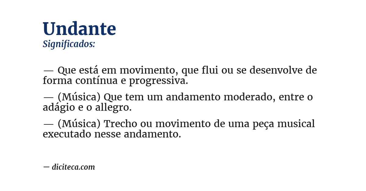 Significado de undante