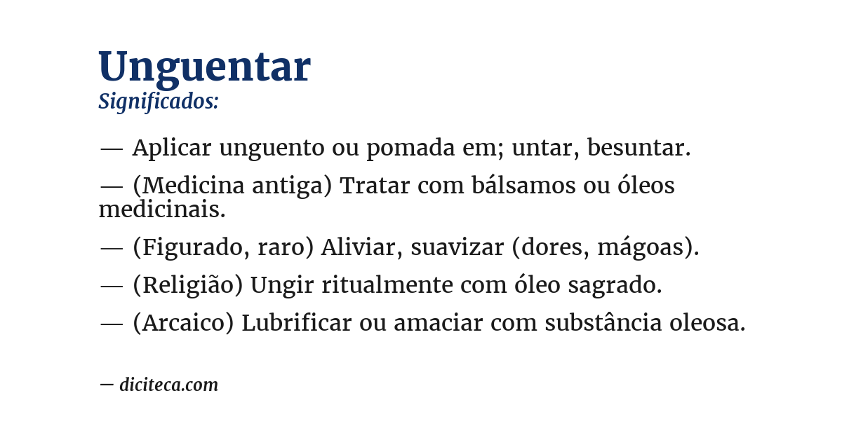 Significado de unguentar