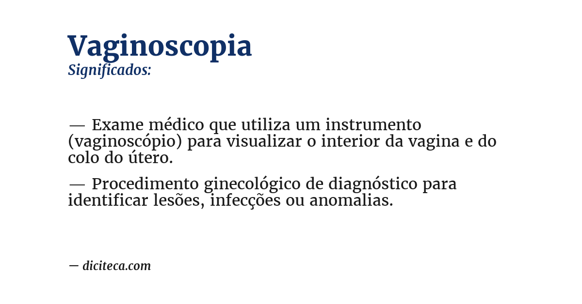 Significado de vaginoscopia