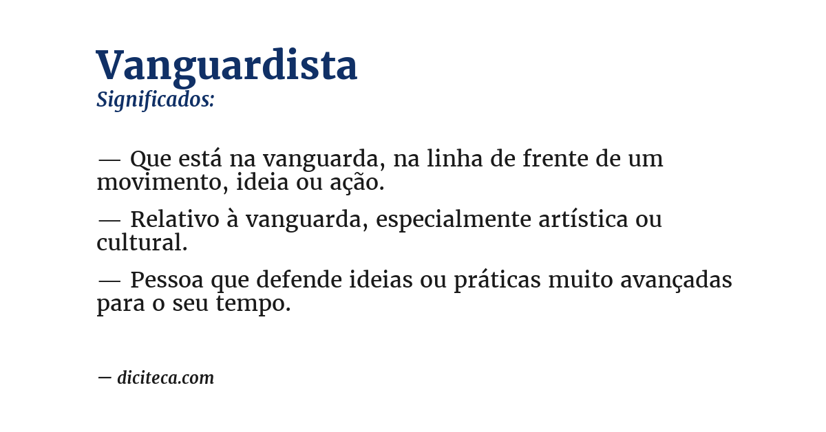 Significado de vanguardista