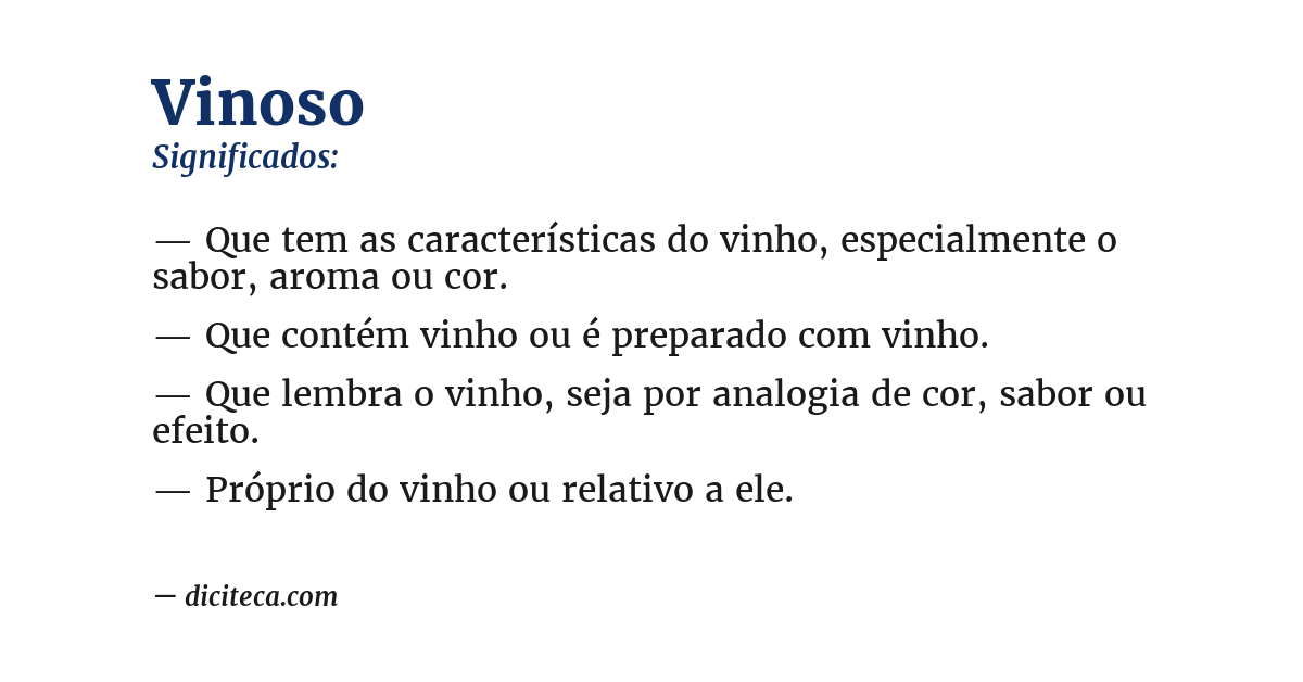 Significado de vinoso