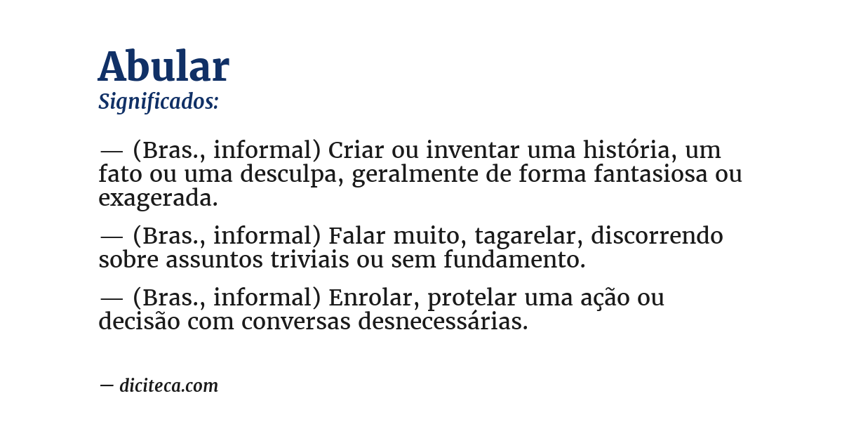 Significado de abular