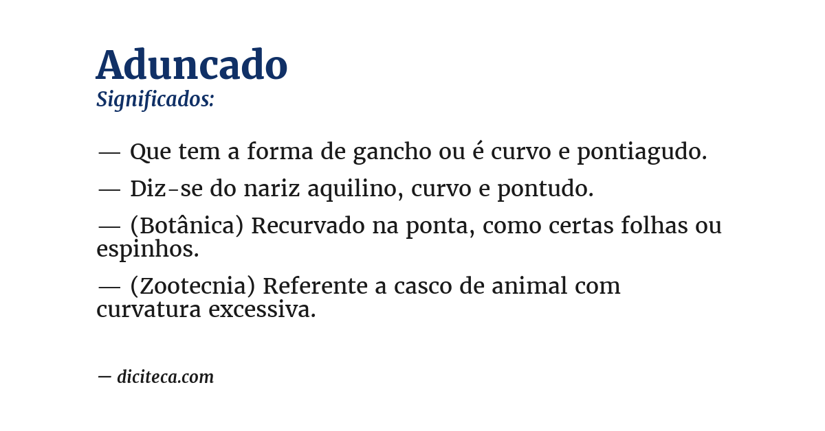 Significado de aduncado