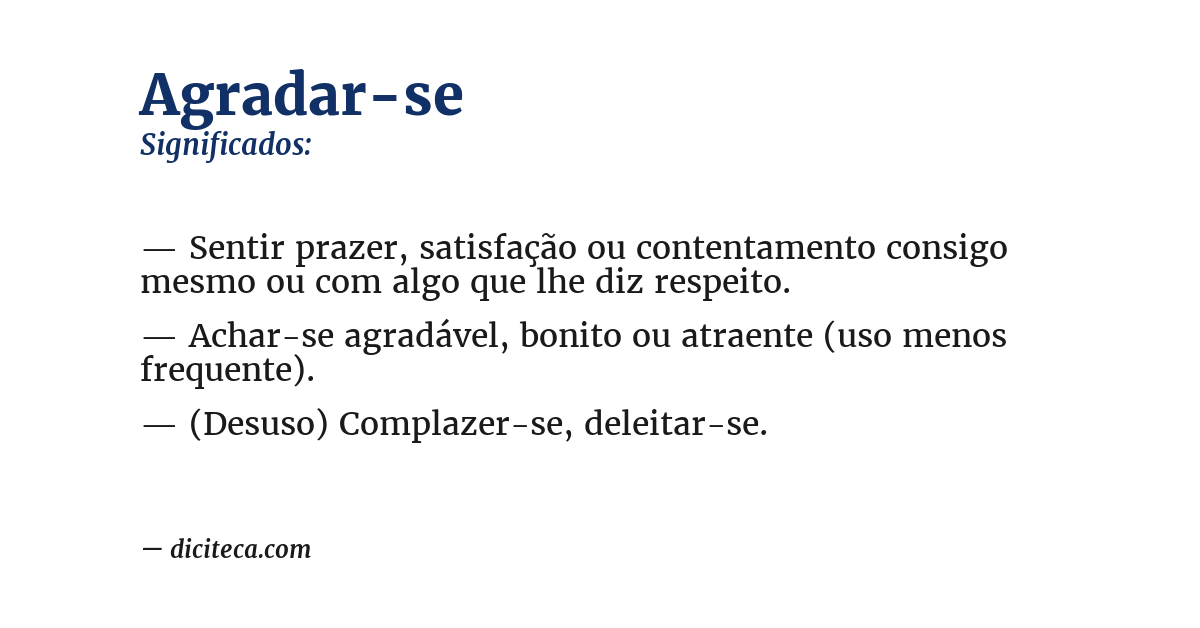 Significado de agradar-se