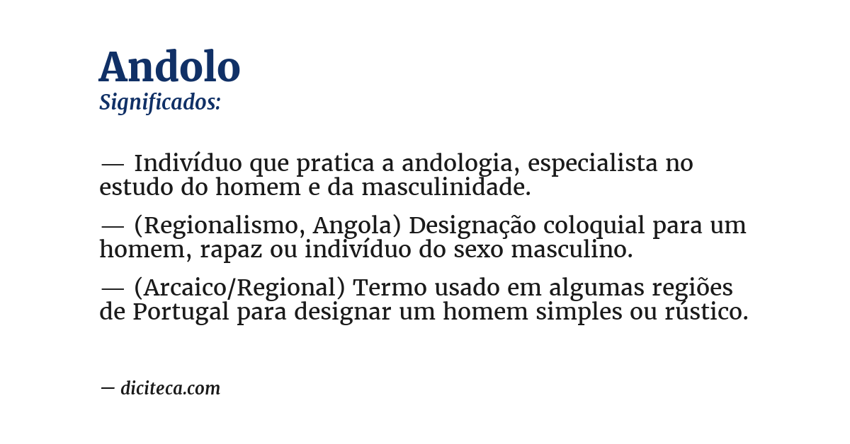 Significado de andolo