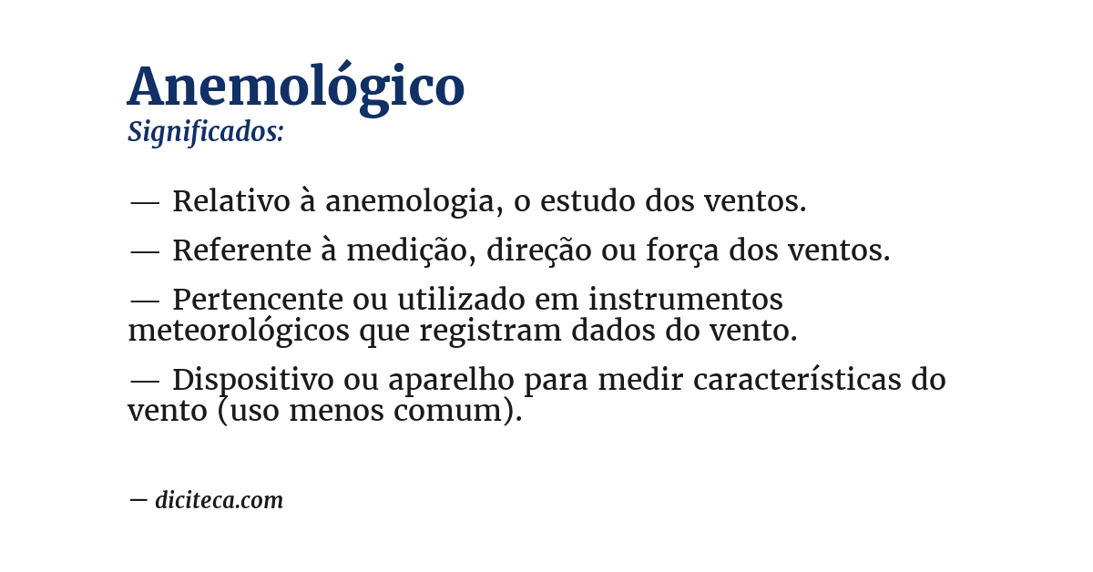 Significado de anemológico