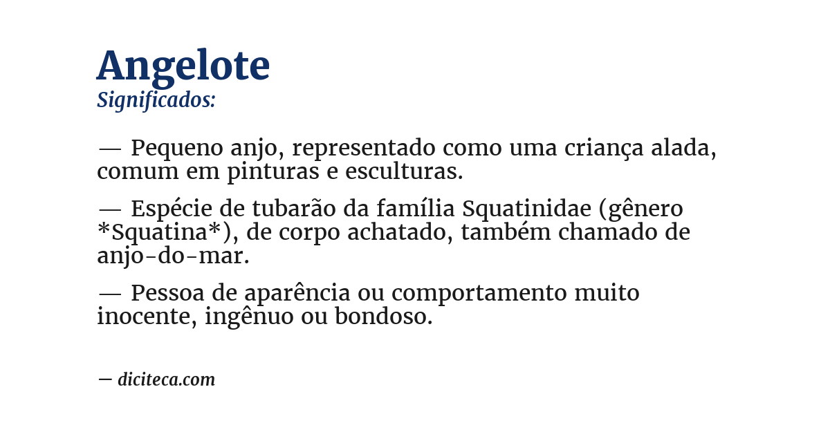 Significado de angelote