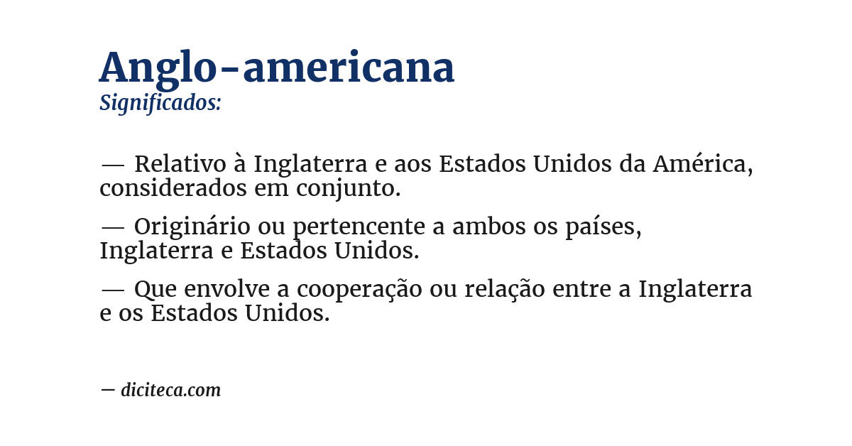 Significado de anglo-americana