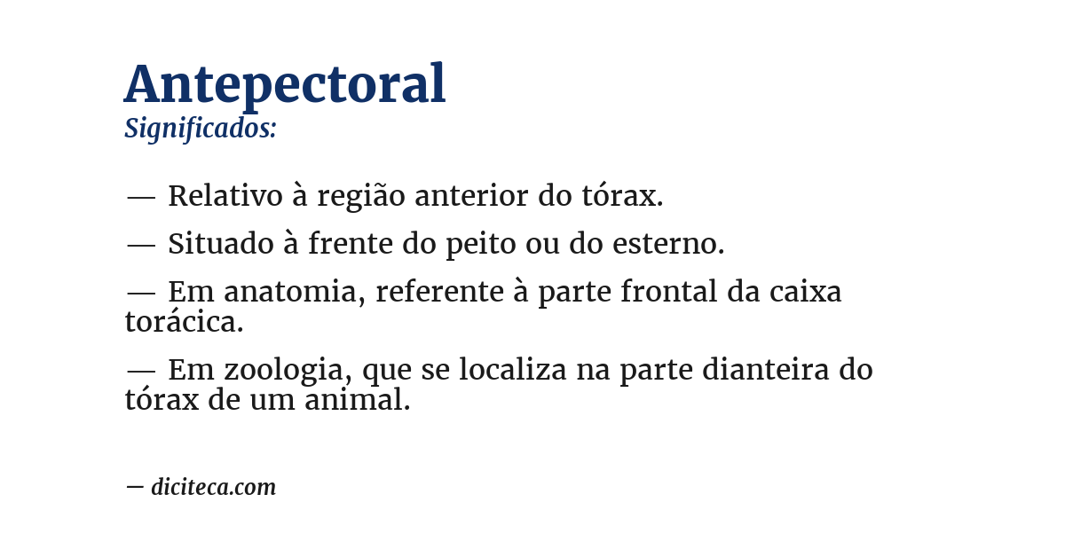 Significado de antepectoral