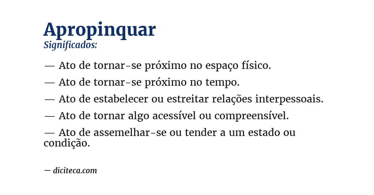 Significado de apropinquar