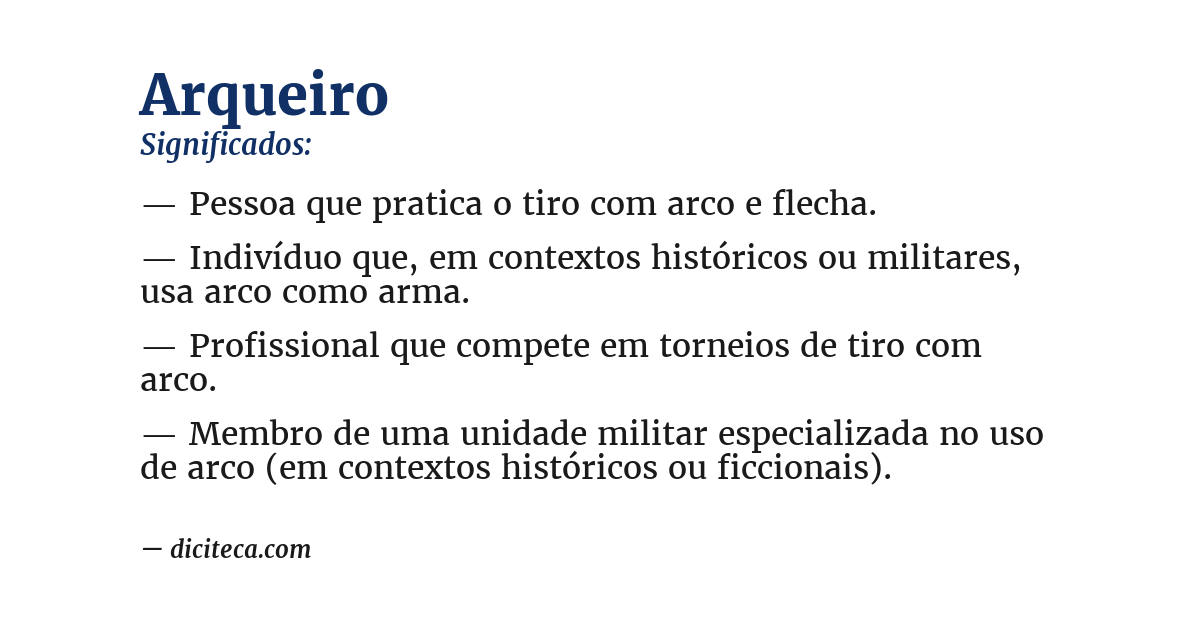 Significado de arqueiro