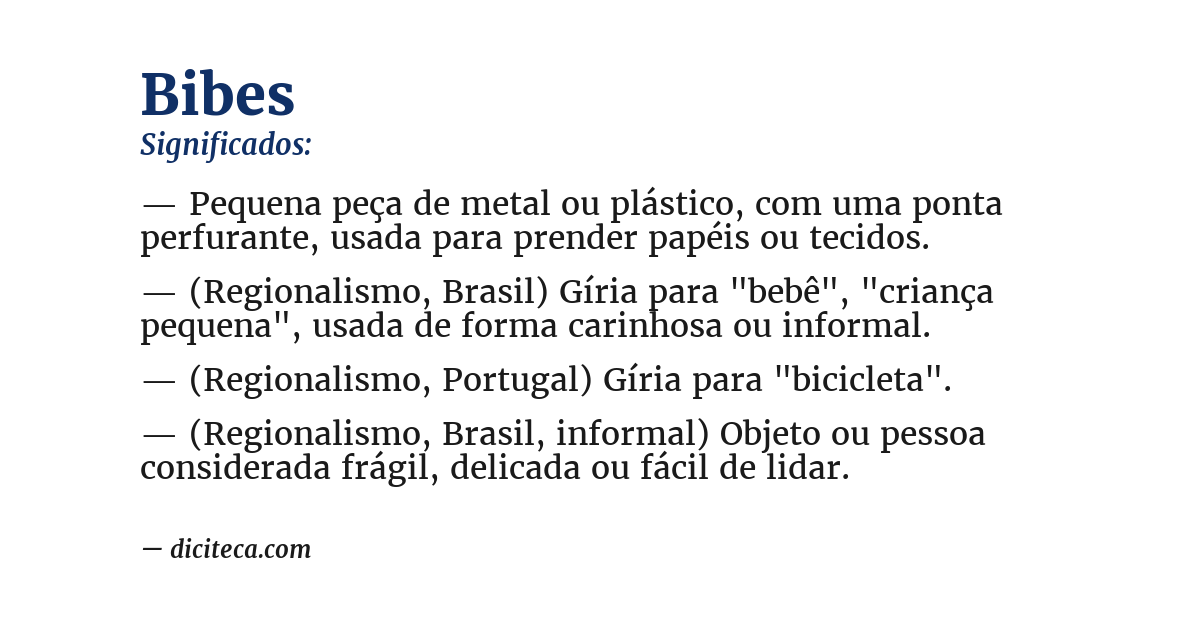 Significado de bibes